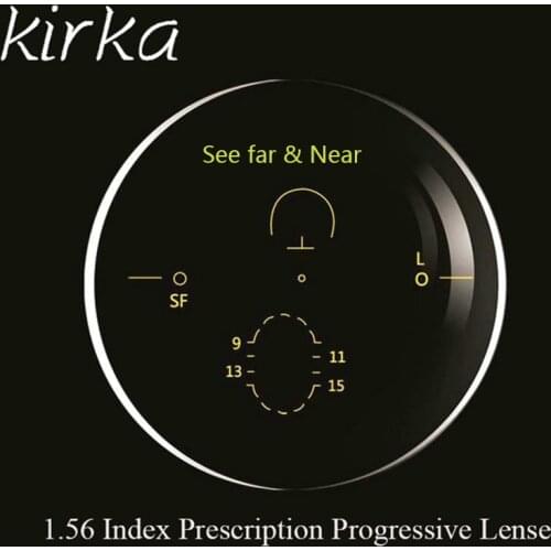 Kirka 1.56 Free Form Progressive Lenses For Prescription Glasses Can See Far and Near