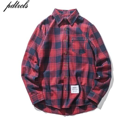New Japanese Style Fashionable Brand Color Plaid Full Sleeve Thin Mens Shirts Hip Hop Autumn Casual Vintage Plaid Male Shirts