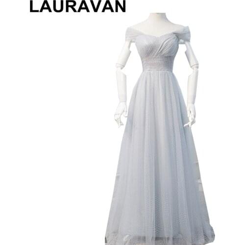 Modern gray cute strapless bridesmaids dresses bridesmaid convertible wrap girl princess dress ball gowns for teens wedding