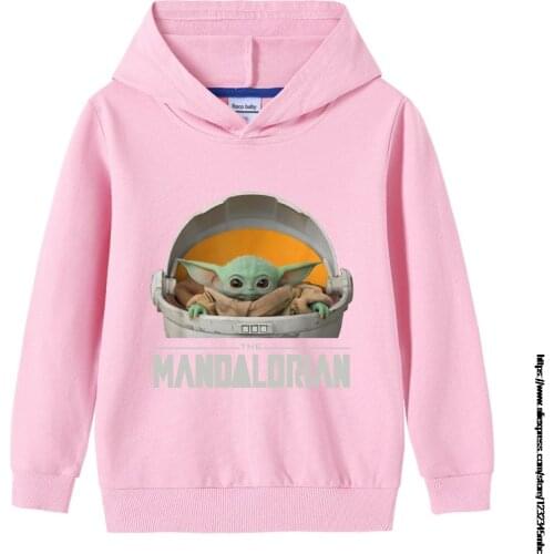 Boys Hoodie Mandalorian Baby Yoda Childrens Pullovers Boys Clothes Long Sleeve Cotton Kids Hooded Tops 2-10 y Sweatshirt