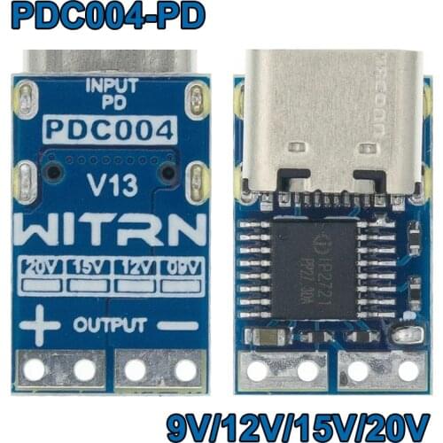 PDC004-PD PD decoy module Ip2721 PD23.0 to DC DC trigger extension cable QC4 charger 9V 12V 15V 20V TYPE-C