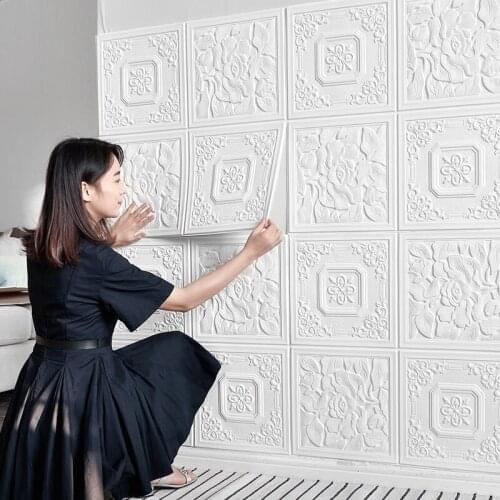 Thicken 3d Wall Stickers Bedroom Anti-Collision Foam Wallpaper Self-Adhesive Living Room Tv Background Wall Ceiling Home Decor