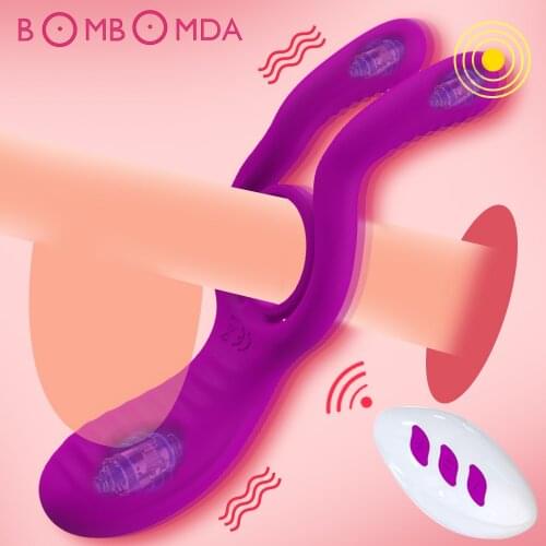 Penis Vibrator for Men Cock Ring Vibrator Masturbators Women Clitoris Stimulator Dildo Sex Toys for Men Prostate Massager