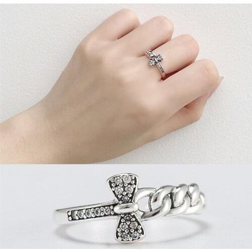 YPAY 100% Real Real 925 Sterling Silver Butterfly Open Rings for Women Fine Jewelry Gift YMR099