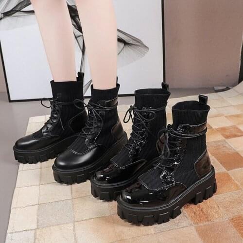 Real Soft Leather Nude Boots Womens British Style Autumn And Winter 2021 New Casual Womens Shoes Short boots Women Fashioneu7