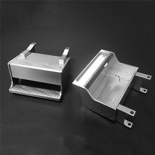 1 Pair Metal Steps RC Car Upgrade Parts for Tamiya Tractor King 1/14 Model RC Truck Accessories