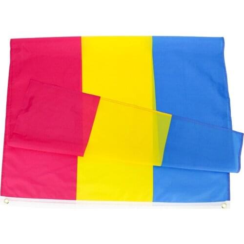 100 Pcs/Lot Pansexual 3x5FT Polyester LGBT Banner Vivid Color Digital Printed Decoration Gift Sports Indoor Outdoor Club