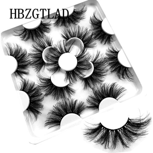 2-8 Pairs 25mm Fake Eyelashs Natural Long/Thick 3D Faux Mink Eyelashes Dramatic Lashes Volume Soft Mink Lashes False Eyelashe