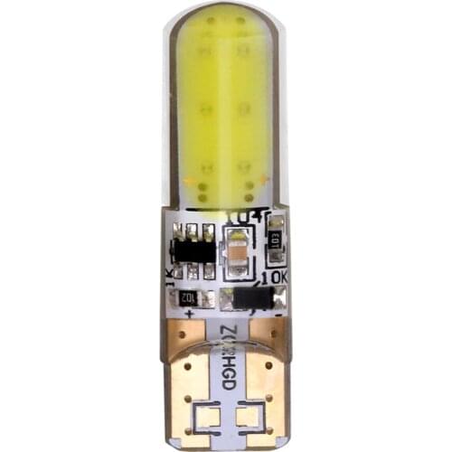 2PCS New T10 Width Lamp Cob 12SMD Car LED Small Light Bulb Cob Car Lamp Flashes Silica Gel Clearance Lights 12V Universal 1.2W