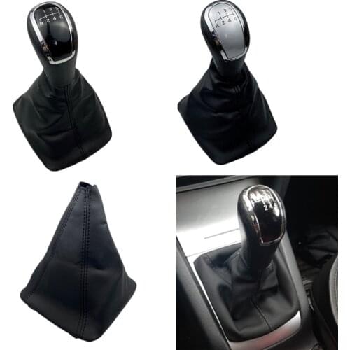 5/6 Speed Car Gear Shift Knob Lever Stick Handle Gaiter Leather Boot Cover Case For Skoda Octavia A5 A6 2004 2005 2006 2007-2012