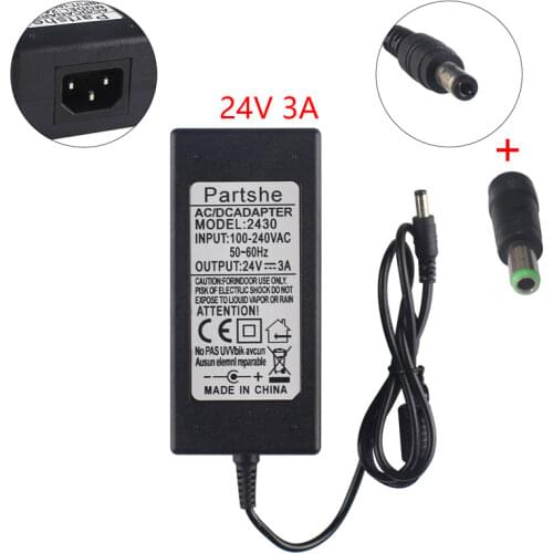 24V 3A AC/ DC Adapter Power Supply for Zebra ZP550 ZP450 GX420d GK420d GK420t GX420t GX430T GT810 GT810 GT820 Printers Adapter