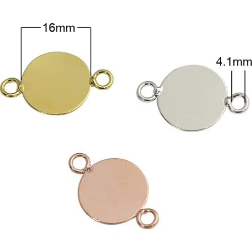 Beadsnice ID34986smt1 20pcs/lot Brass Connector Stamping Blank with 2 Loops Diy Jewelry Making
