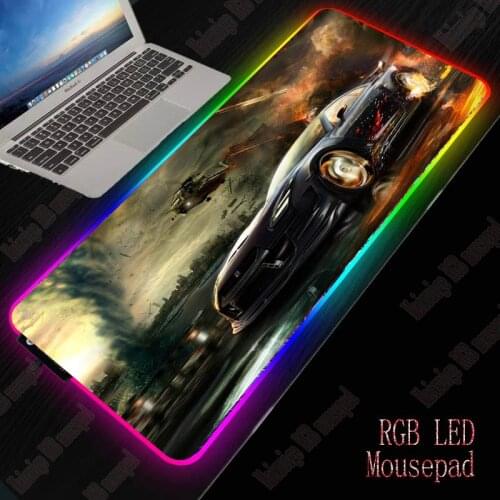 Cars Cloud Fast RGB Large PC Gaming Mouse Pad Gamer Computer Mouse Mat XXL Mousepad Desk Mat Backlight Carpet for Keyboard Mause