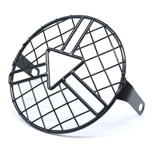 Retro Black Motorcycle Headlight Grill Side Mount Cover Mask For Honda Yamaha Suzuki Kawasaki Dual Sport bike Bobber Cruiser