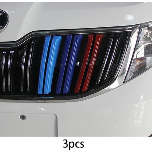 For SKODA KAMIQ 2018-2020 front grille triband Decorative strip