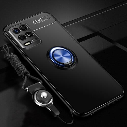 For OPPO Realme 8 Pro Case Soft Silicone With Stand Ring Shockproof Protective Back Cover case for oppo realme8 8pro phone shell