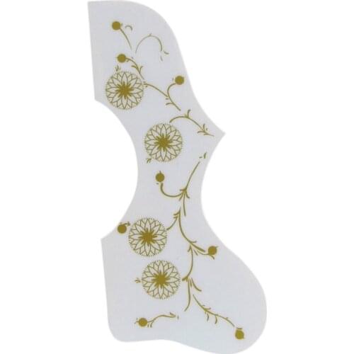 FLEOR Acoustic Guitar Pickguard Sticker Self-adhesive Scratch Plate White Guitar Parts