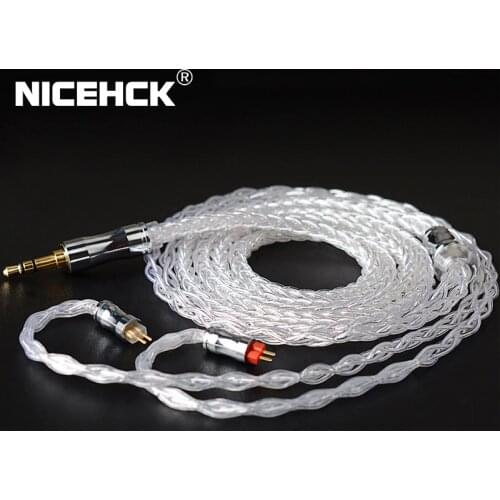 NiceHCK LitzPS-Pro 8 Core 4N Litz Pure Silver Earphone Cable 3.5mm/2.5mm/4.4mm MMCX/NX7/QDC/0.78 2Pin for CIEM MK3 ST-10s LZ A7