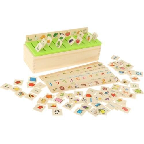 Mathematical Knowledge Classification Cognitive Matching Kids Montessori Early Educational Learn Toy Wood Box Gifts for Children
