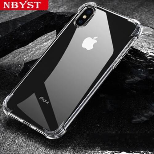 Premium Fashion Soft TPU Airbag Case For iPhone X 10 Ten 5 5S 5C SE 6S 6 7 8 Plus Clear Case Protector Cover Silicone Capa