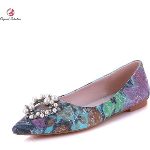 Original Intention New High-quality Women Pumps Square Heels Pumps Cow Leather Popular Multicolors Shoes Woman Plus Size 4-13