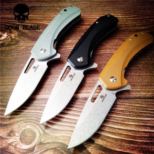 200mm 100% D2 Blade Ball Bearing Knives G10 Handle Folding Knife Tactical Camping Hunting Survival Combat Knives EDC Multi Tools