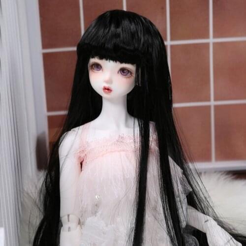 2021 Fashion Style 1/3 1/4 1/6 1/8 High Temperature Wire Straight BJD Wig Super For Doll Hair Wig