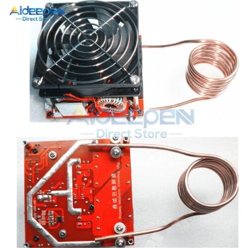 DC 24-36V 1000W 20A DIY ZVS Induction Heating Board Flyback Driver Heater Cooker Module+ Ignition Coil Diy Kit With Fan