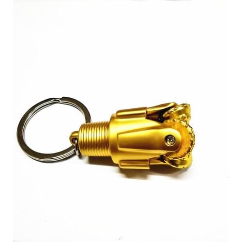 Drill bit pendant oil well Metal Keyring Gift Rotatable pendant PDC Oilfield Gear Drill Bits Key Chain three cone rotary