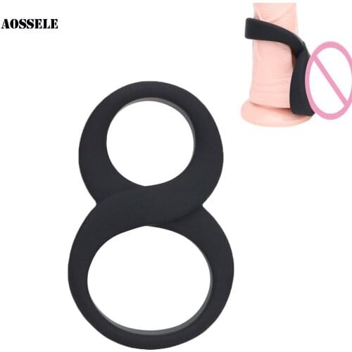 Silicone Cock Cages Penis Extension Rings Delay Premature Ejaculation Cock Rings Sex Toys for Men Penis Ring Cockring Erotic Toy