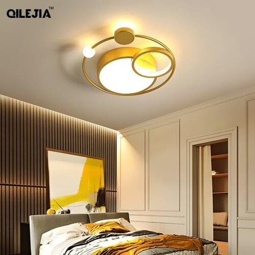 Modern Black Gold LED Chandelier Lights For Living Room Bedroom Indoor Decorative Lamp Home Dimmable Lighting Fixtures AC90-260V