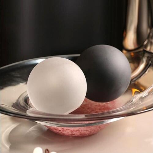 Glass Paperweight Craft Decorative Crystal Ball Sand Blasting Sphere Feng Shui Souvenir Home Decorative Collection Ornaments