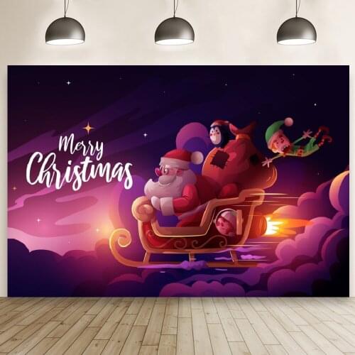 Warm Winter Christmas Day Santa Claus Background Home Party Decos Merry Christmas Photography Studio Photo Backdrop Cloth