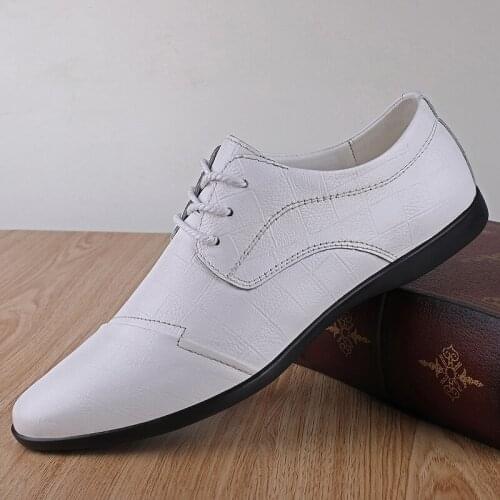 Men Shoes 2020 Fashion Business Lace up Shoes Comfy Luxury Genuine Leather New Brand Mens Casual Footwear Man Formal Oxford Shoe