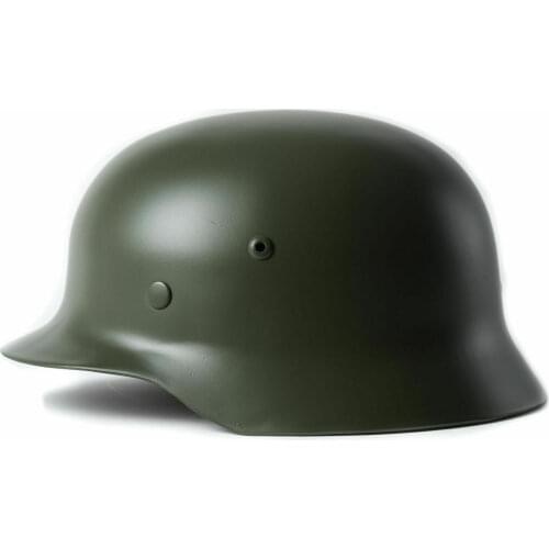 WW2 WORLD WAR II GERMAN ELITE ARMY SOLDIER M35 STEEL HELMET GREEN SOLDIER MILITARY WAR REENACTMENTS EQUIPMENT