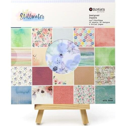 YPP CRAFT 40pcs 6" Single-side Printed Flowers pattern creative papercraft art paper handmade scrapbooking kit set books