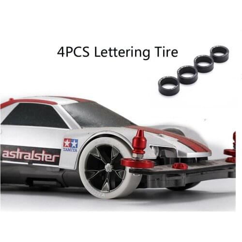 1/32 Scale Tamiya Mini 4WD Cars Modified DIY Accessories Medium-Caliber Tires With Lettering RC Car Parts 20.5mm Width voiture