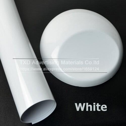 10/20/30/40/50/60x152CM White Glossy Vinyl Car Sticker Glossy Film Wrap Vinyl For HOOD Roof Car glossy Vinyl for car decorate