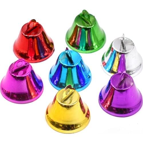10/20Pcs Colorful Bell Christmas Ornaments Iron Jingle Bells Pendants Christmas Tree Decoration Accessories DIY Crafts