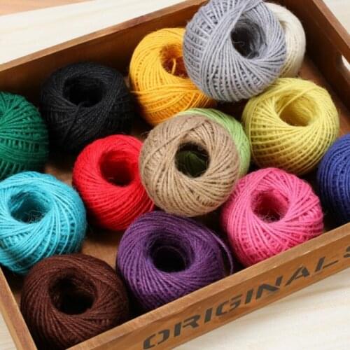 10 Rolls Handmade Accessories DIY Craft Hemp Rope Natural Color Tag Rope Photo Wall Decorative Braided Hemp Rope 30meters/roll
