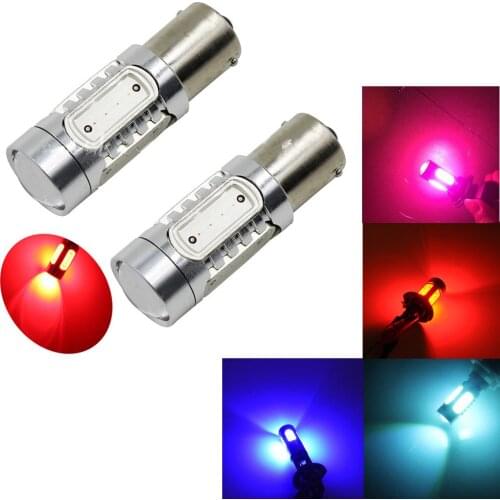 1156 BA15S P21W 7.5W COB LED Auto Fog Light Bulb Lamp For Audi For BMW For Benz OBC Car Load Resistors White Red Blue Pink