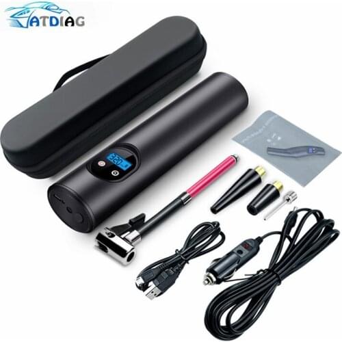 12V 150PSI Rechargeable Air Pump Tire Inflator Cordless Portable Compressor Digital Car Tyre Pump for Car Bicycle Tires Balls