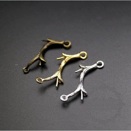 22mm silver,gold,bronze color brass tree branch pendant charm DIY supplies 1850290