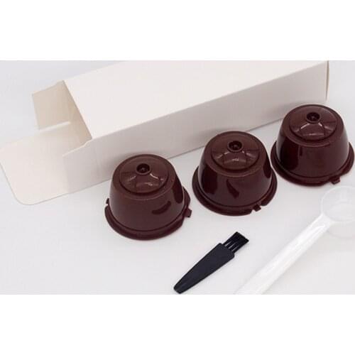 3Pcs Reusable Coffee Capsule Filter Cup Pod For DOLCE GUSTO Capsule Coffee Machine