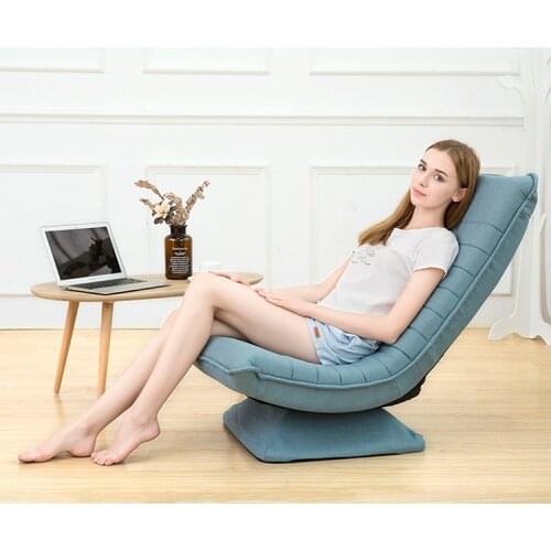 Fabric leisure lazy sofa foldable recliner swivel sofa chair living room home furniture