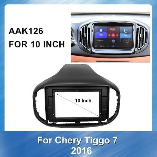 Car Audio GPS navigation Panel Frame Trim Bezel For CHERY TIGGO 7 2016 Car Radio Frame Fascia Panel Adaptor Refitting Kit frame