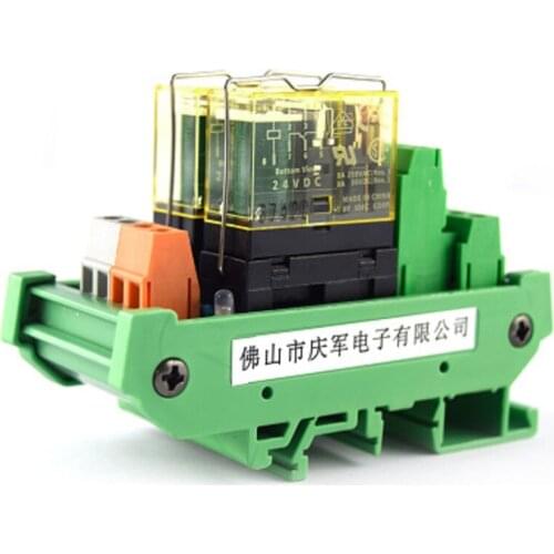2-way relay double-group module, 24V rail mounting, PLC amplifier board control board
