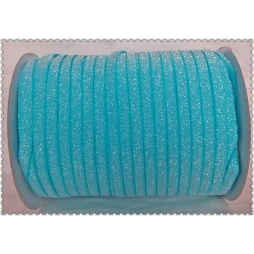 Stretch Turquoise Metallic Velvet Ribbon Color Sparkle Ribbon 3/8" Elastic Glitter Velvet Ribbon