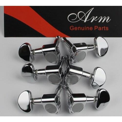 Electric guitar guitar silver closed tuners headstock button