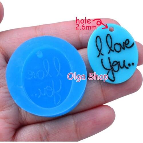 PYL540 31.2mm x 25.3mm Brand Silicone Mold Fondant Cake Decoration Candy Resin Clay Earrings Necklace Craft Soap Candle